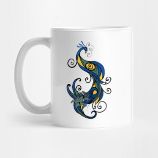 Abstract Peacock Mug